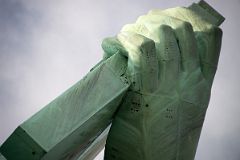 07-06 Statue Of Liberty Hand Holding The Book Close Up From Pedestal Directly Below.jpg